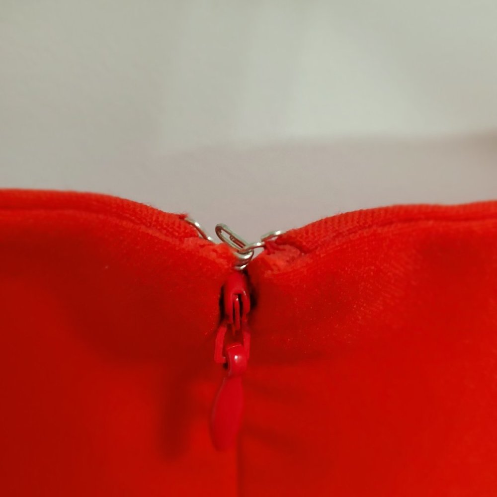 Calvin Klein Blood Orange (Red) Pleated Fully-Lined Dress Size 8 - Picture 15 of 16